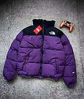 Молодежная теплая зимняя куртка пуховик для парней и девушек The North Face Фиолетовый