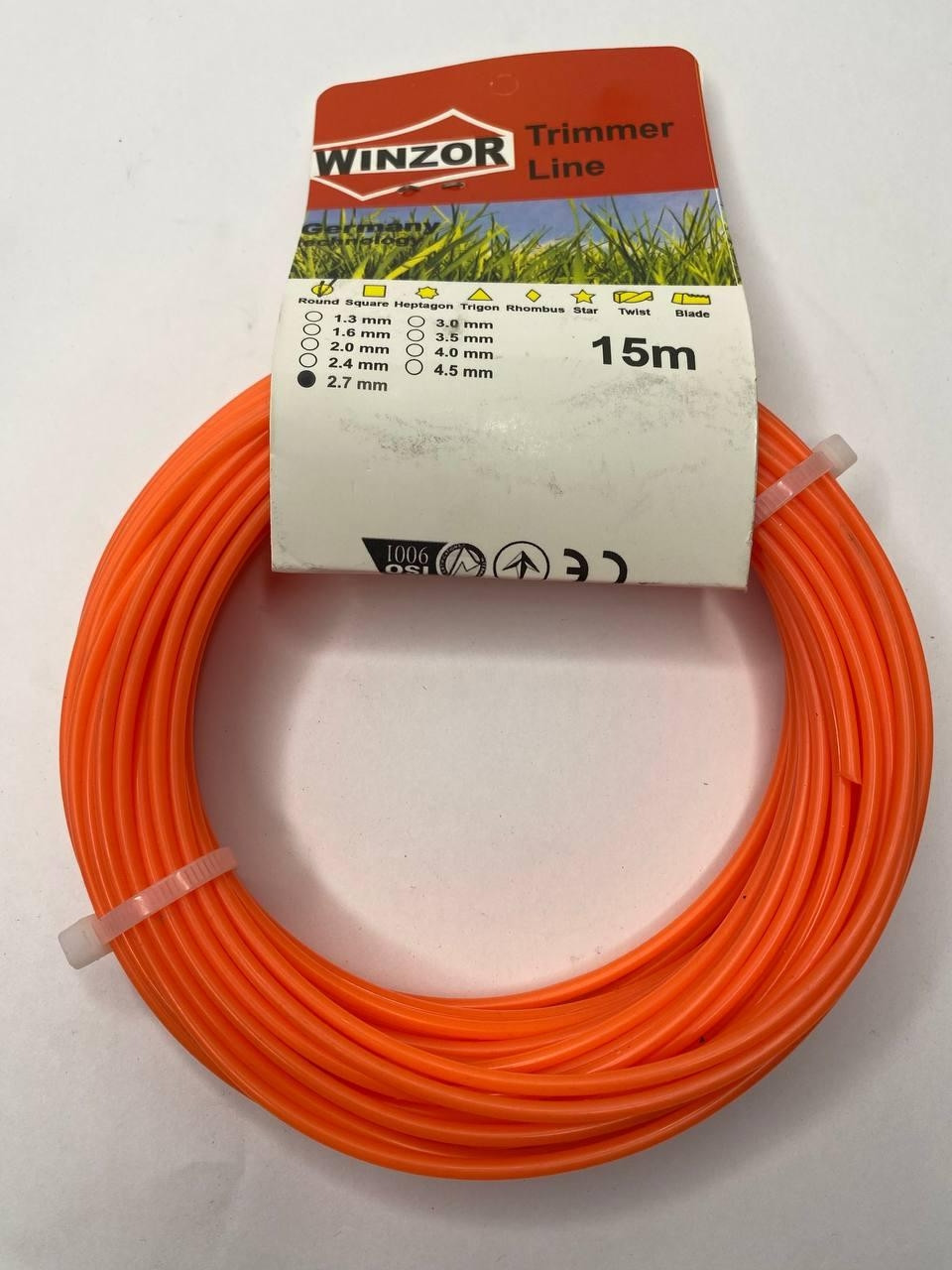 Волосінь косильна 15 м 2.7 мм кругла winzor, фото 1