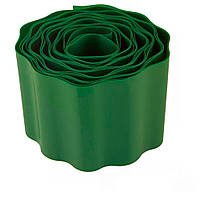 Бордюрная лента для клумб 10х900см Cellfast волнистая зеленая пластиковая для сада и огорода декоративная