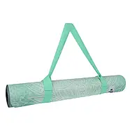 Килимок для фітнесу йоги нековзкий двошаровий професійний 183 × 68 см товщина 4 мм каучук замша Gemini Sport PSY-0890GR, фото 5