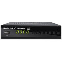 Цифровий DVB-T2 приймач World Vision T625A  (YouTube+IPTV+обучаємий пульт)