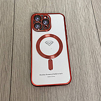 Чехол на айфон 11 про прозрачный с красным магсейф. Чехол Iphone 11 pro с защитой камеры.