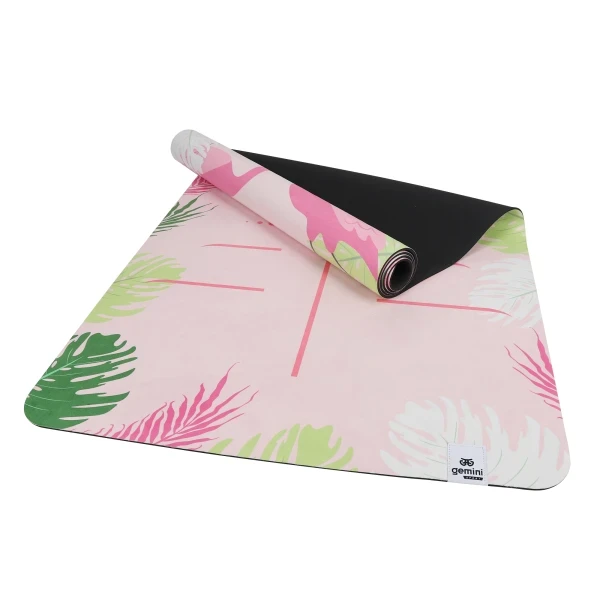 Килимок для фітнесу йоги нековзкий двошаровий професійний 183 × 68 см товщина 4 мм каучук замша Gemini Sport PSY-0890Y, фото 1