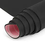 Килимок для фітнесу йоги нековзкий двошаровий професійний 183 × 68 см товщина 4 мм каучук замша Gemini Sport PSY-0890Y, фото 2