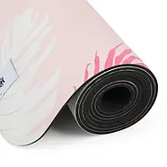 Килимок для фітнесу йоги нековзкий двошаровий професійний 183 × 68 см товщина 4 мм каучук замша Gemini Sport PSY-0890Y, фото 3