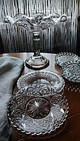 Блюдце креманка вазочка салатница соусник старинное стекло посуда