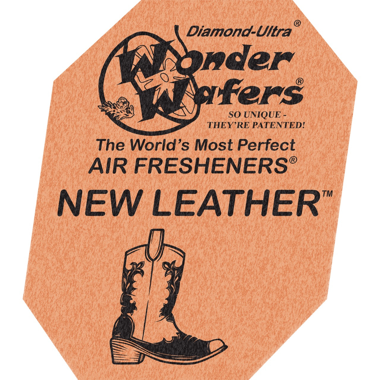 Ароматизатор у пластинці Wonder Wafers, 65 x 50 мм "Нова Шкіра" (New Leather)