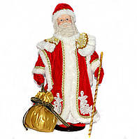 Дед Мороз в красной шубе с белым мехом (40 см.)