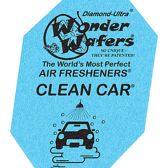 Ароматизатор в пластинці Wonder Wafers, 65 x 50 мм "Чистий автомобіль" (Clean Car)