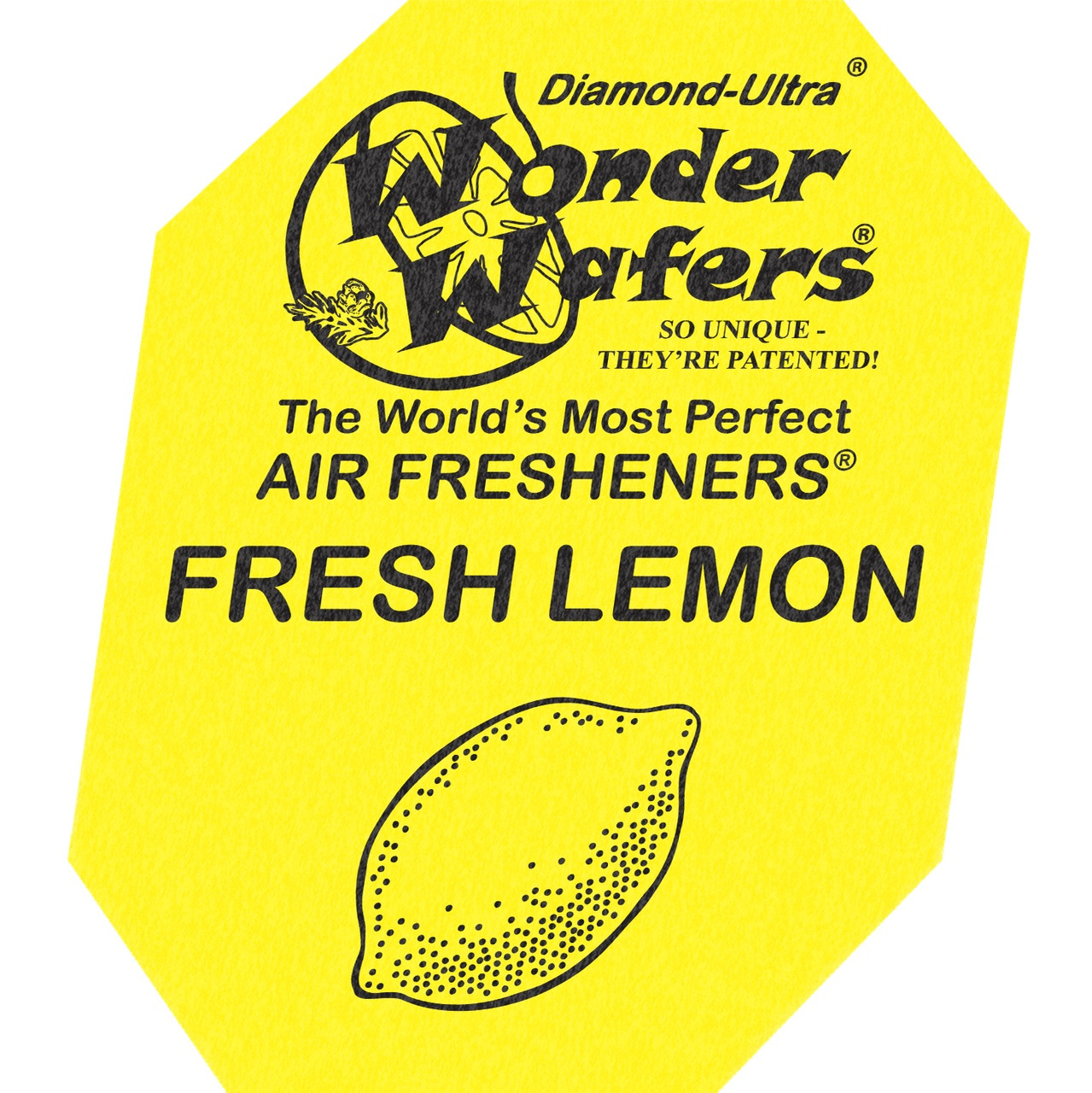 Ароматизатор в пластинці Wonder Wafers, 65 x 50 мм "Cвіжий лимон" (Fresh Lemon)