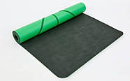 Килимок для фітнесу та йоги професійний нековзкий поліуретан 183×68 см товщина 5 мм, фото 2