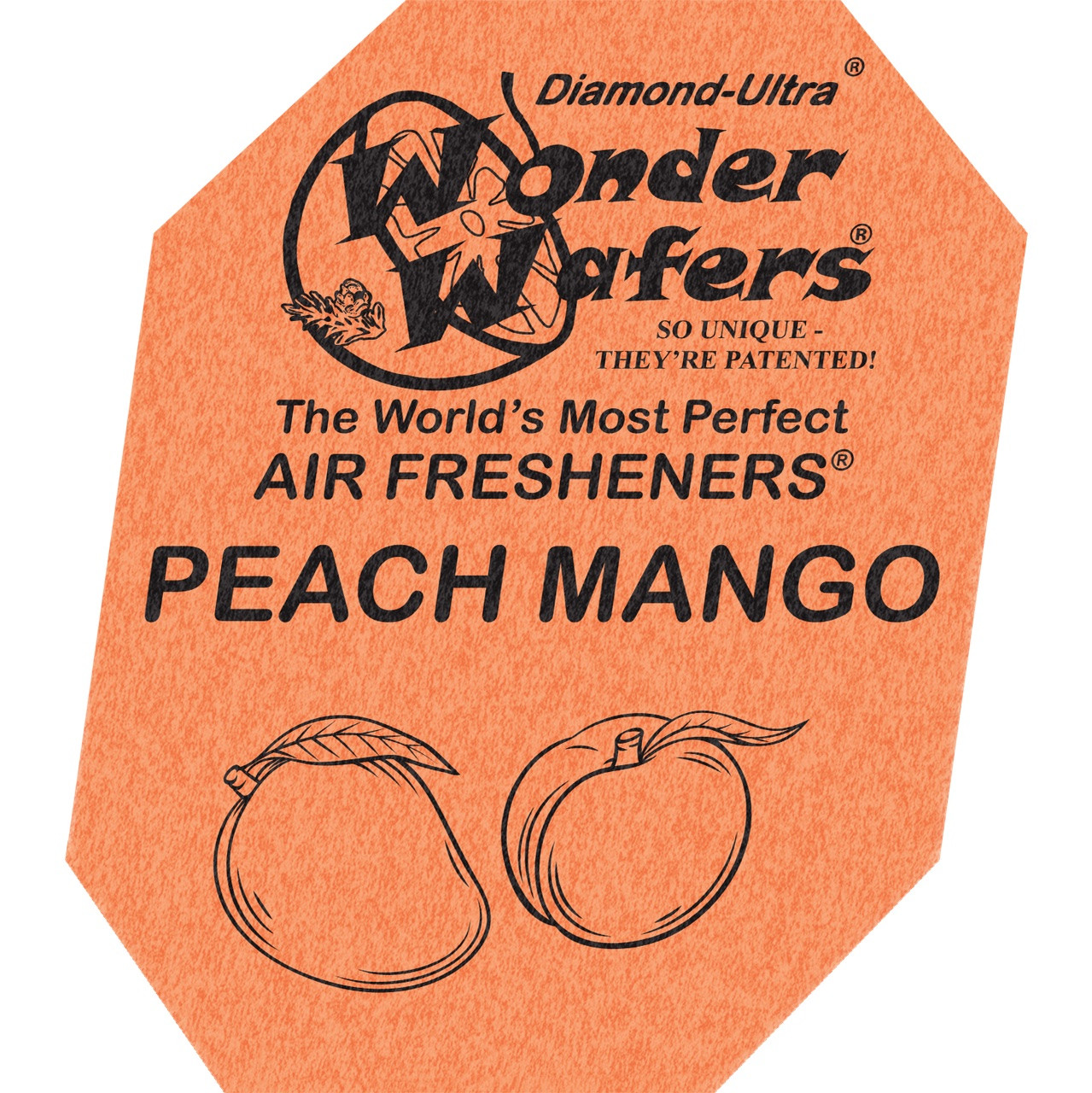 Ароматизатор в пластинці Wonder Wafers, 65 x 50 мм "Персик та манго" (Peach Mango)