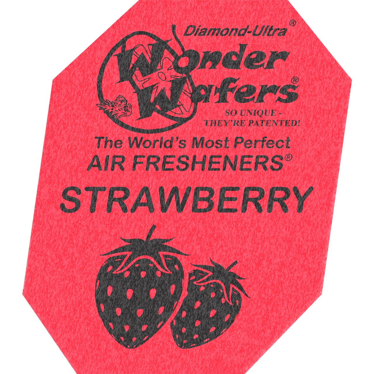 Ароматизатор в пластинці Wonder Wafers, 65 x 50 мм "Полуниця" (Strawberry)