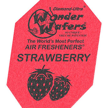 Ароматизатор в пластинці Wonder Wafers, 65 x 50 мм "Полуниця" (Strawberry)