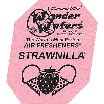 Ароматизатор в пластинці Wonder Wafers, 65 x 50 мм "Ваніль та полуниця" (Strawnilla)