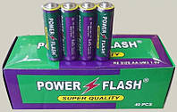 Батарейки стандартные ОПТОМ солевые пальчиковые Power flash Батарейки R6 АА 1 5 вольта ОПТ fil