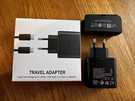Зарядний пристрій для Samsung 45W + Кабель Type-C з підтримкою швидкої зарядки, фото 1