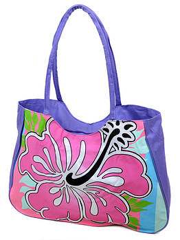 Сумка Жіноча Пляжна текстиль 1331 purple. Пляжні сумки гуртом і в роздріб в Україні Одеса 7 км