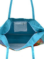 Сумка жіноча Пляжна текстиль 1329 white. Пляжні сумки гуртом і в роздріб в Україні Одеса 7 км, фото 2