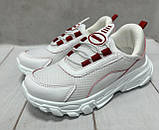 Легкі літні дитячі кросівки сітка Lafonten white білі  34 20,5 см, фото 2