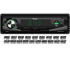 Автомагнітола Fantom FP-395 USB/SD 1 Din Black/Green