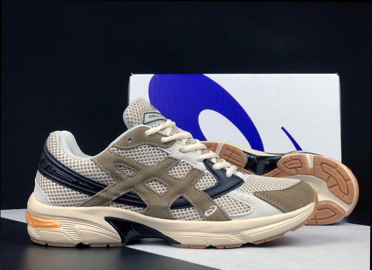 Чоловічі кросівки Asics Gel-1130 Beige (Бежеві) Взуття Асікс Гель 1130 сітка замшеві вставки демісезон, фото 1