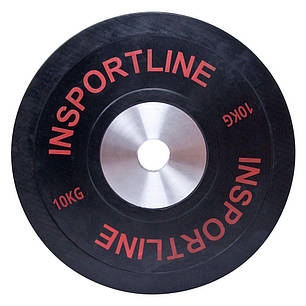 Диск гумовий inSPORTline Bumper Plate 10кг, фото 1
