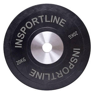 Диск гумовий inSPORTline Bumper Plate 20кг, фото 1