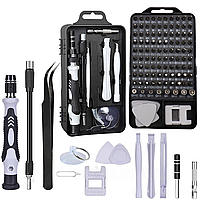 Набір викруток та біт 115 в 1 для ремонту телефонів та ноутбуків, в кейсі / Набір для ремонту телефону