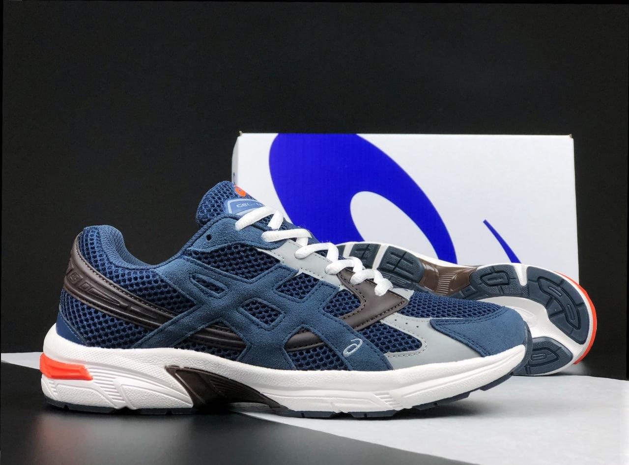 Чоловічі кросівки Asics Gel-1130 Dark Blue (Сині) Взуття Асікс Гель 1130 сітка замшеві вставки демісезон