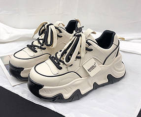 Оригінальні жіночі кросівки на високій підошві платформі, 36 - 40