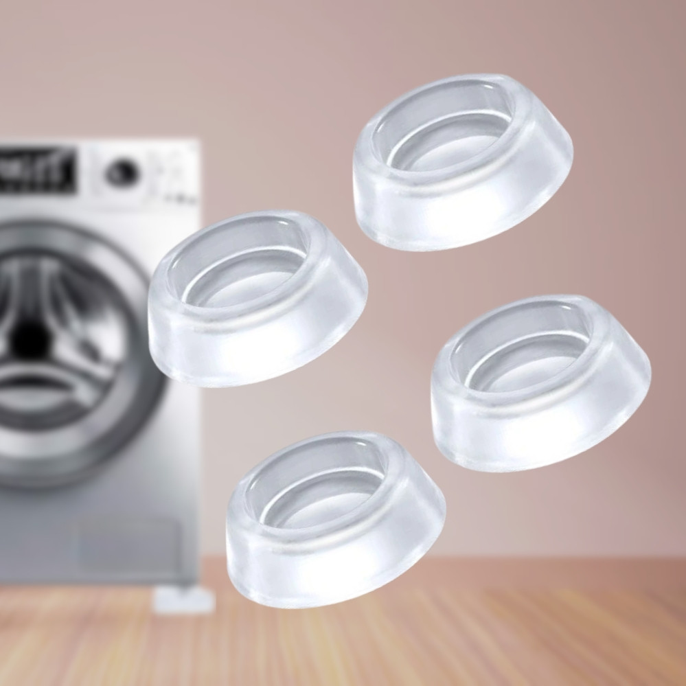 Антивібраційні нековзні підставки для пральної машинки та меблів Прозорі амортизуючі підставки, фото 1
