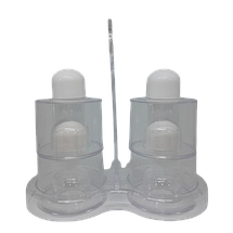 Органайзер для олії, оцту, перцю й солі, 4 в 1 з підставкою для спецівниць Dispenser Set, фото 4