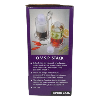Органайзер для олії, оцту, перцю й солі, 4 в 1 з підставкою для спецівниць Dispenser Set, фото 2