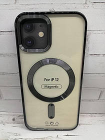 Чохол на iPhone 12 накладка бампер протиударний MagSafe прозорий