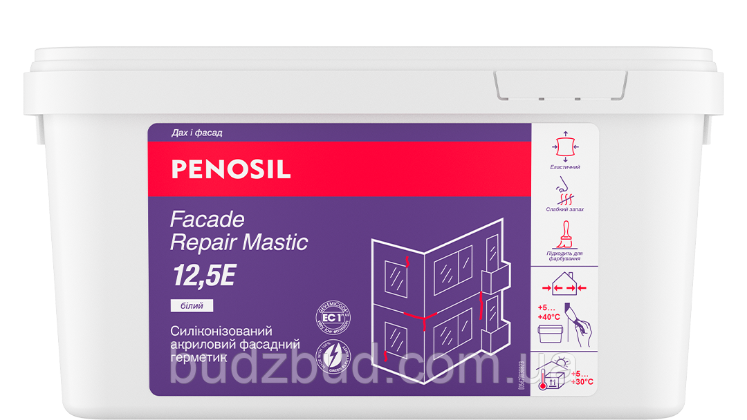 Акриловий силіконізований фасадний герметик Penosil