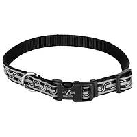 Светоотражающий ошейник для собак Coastal Lazer Brite Reflective Collar 1.6х30-46см черное зв KC, код: 7720894