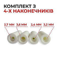 Набір сопел 2.4 / 2.7 / 3.2 / 3.6 мм для піскоструйного апарата TORIN TRG4012-28 (4 шт.), фото 4