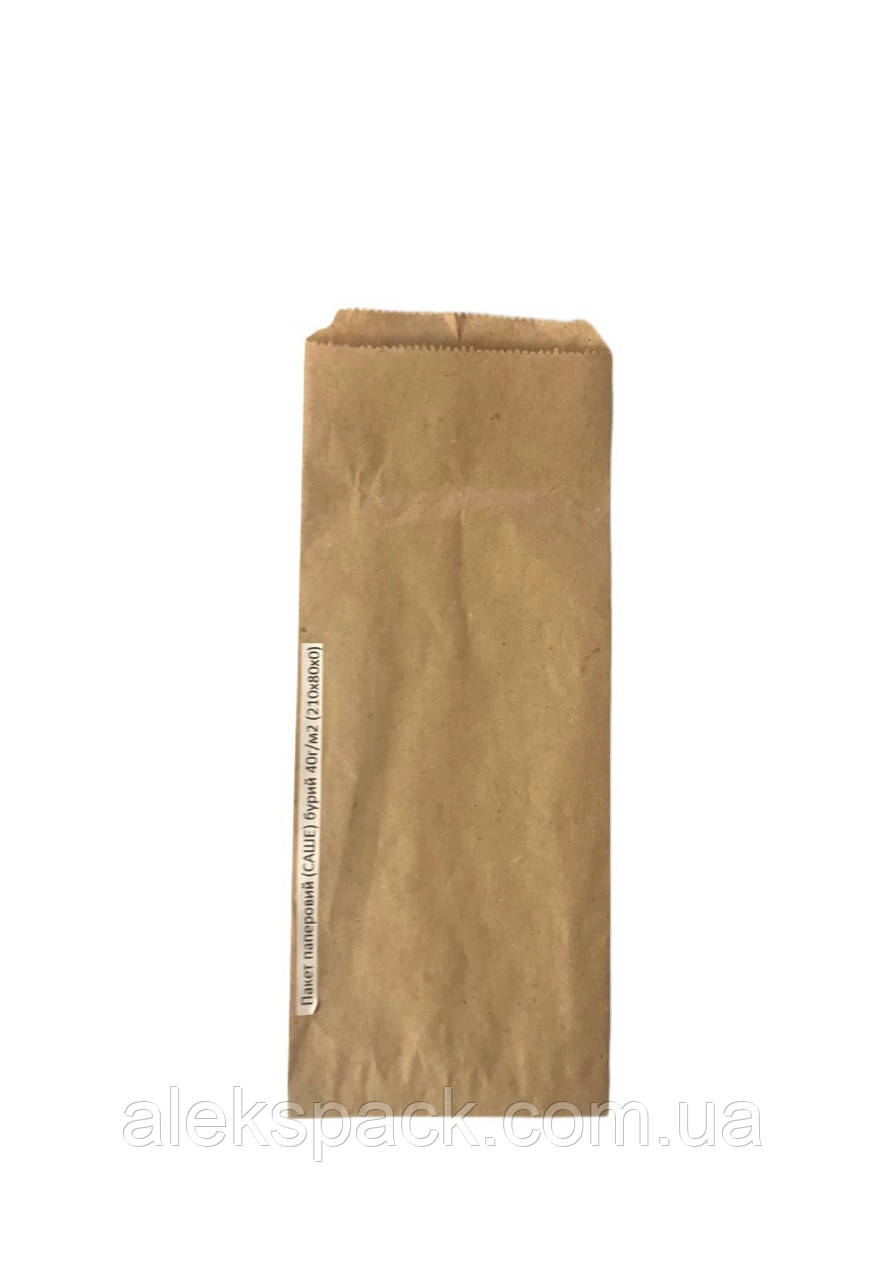 Пакет саше 21*7*0 крафт для приборів столових (100 шт), фото 1