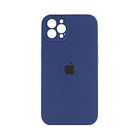 Чехол накладка Silicone Case Full Camera Protection для iPhone 13 Pro- navy blue