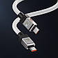 Кабель Type-C на Type-C з підсвічуванням Baseus CoolPlay Series Fast Charging (2m, 100W, 5A). White, фото 9