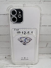 Чохол на iPhone 12 накладка бампер протиударний прозорий