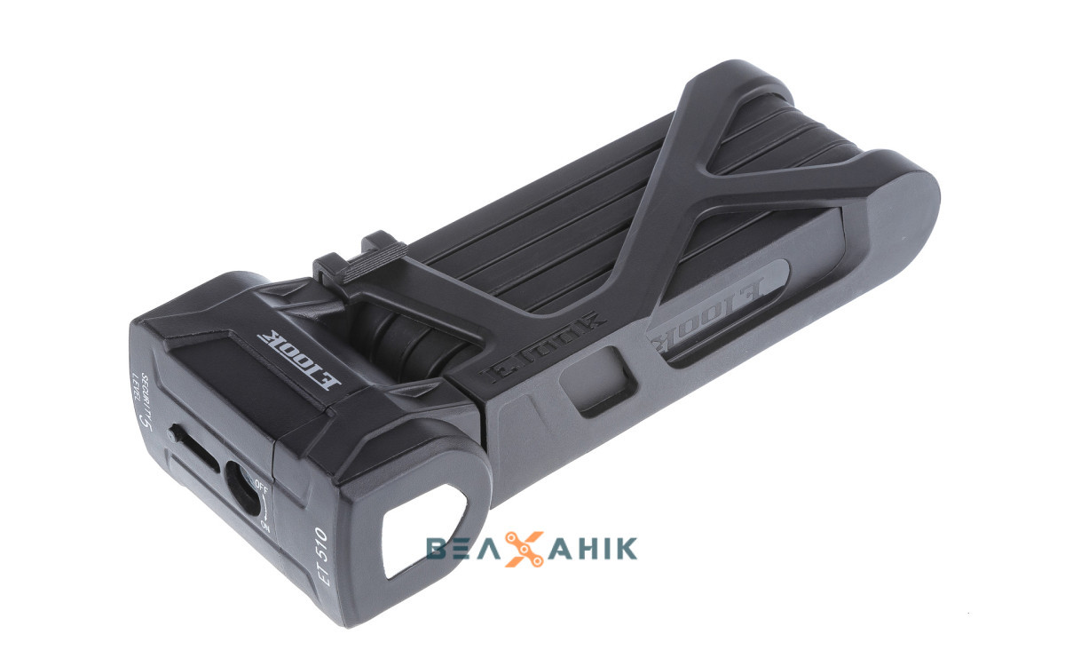 Замок на ключі 5х750 мм ETOOK ET510S фолдінговий (складний) чорний