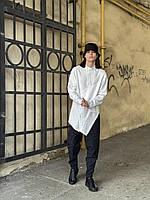 Рубашка мужская из льна SM-2425, белый цвет бренд ТУР