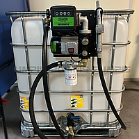 Міні заправка для дизельного пального з лічильником, єврокуб, 220 В, 80 л/хв