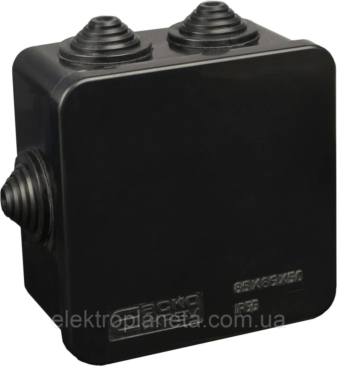 Розподільча  коробка серії UAtmo Jet Black 85*85*50 (уп. 20шт), фото 1