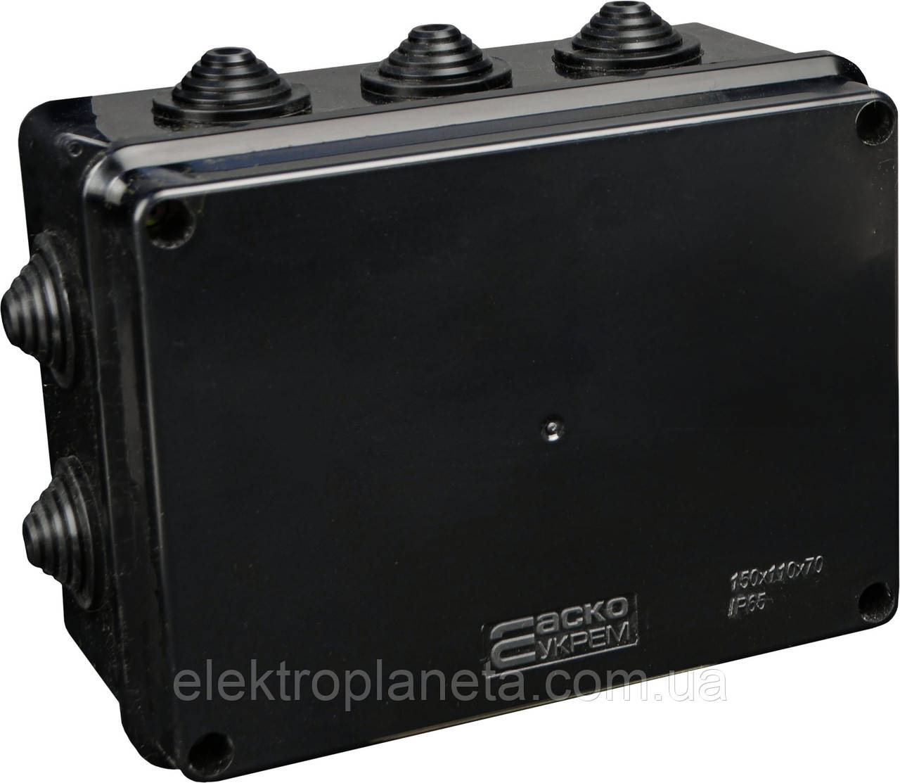 Розподільча  коробка серії UAtmo Jet Black 150*110*70 (уп. 10шт), фото 1