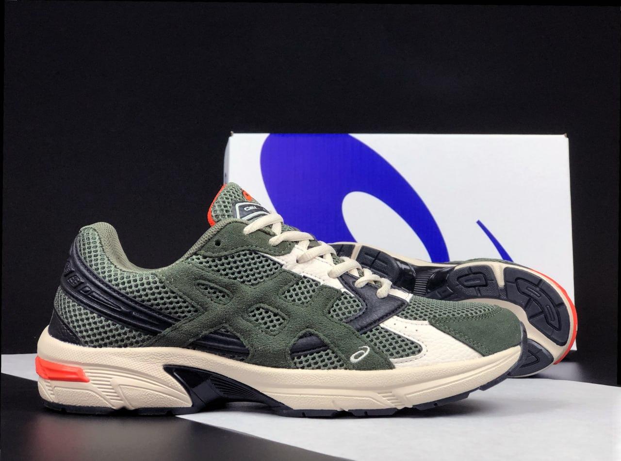 Чоловічі кросівки Asics Gel-1130 Dark Green (Зелені) Взуття Асікс Гель 1130 сітка замшеві вставки демісезон