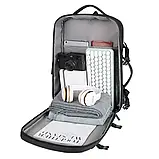 Міський рюкзак-трансформер RIAS Fashion Style 2в1 з відділом для ноутбука 15.6" Black-Grey (3_04894), фото 3