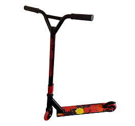 Самокат трюковий Scooter, алюміній чорний з червоним (scooter10)